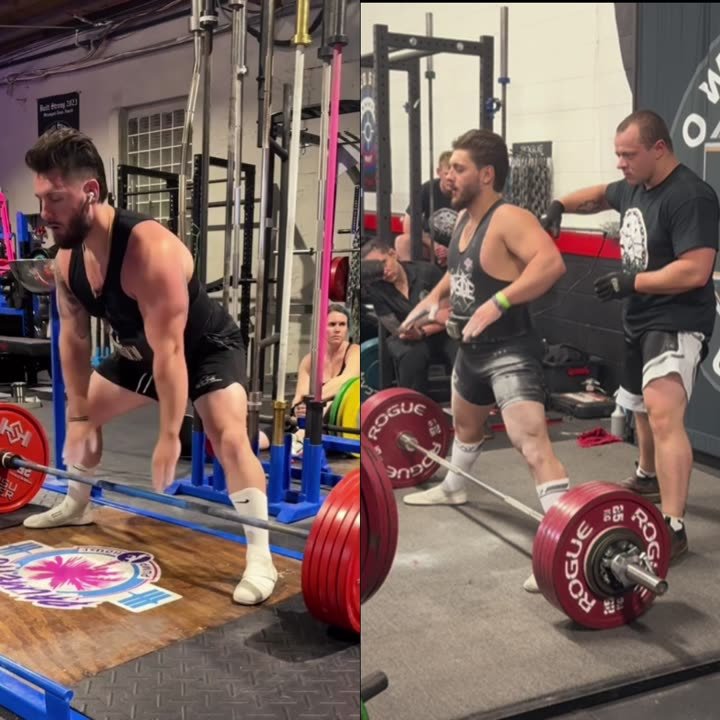 An athlete coached by Ardell setting up for a deadlift at a Powerlifting United meet